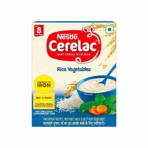 Pack of Nestle Cerelac Rice Vegetable baby cereal.