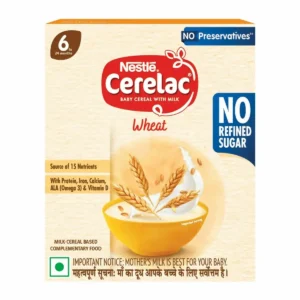 Pack of Nestle Cerelac Wheat baby cereal.