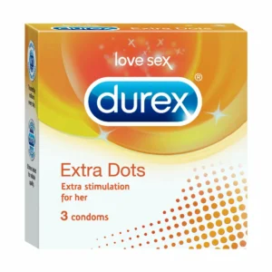 Pack of Durex Extra Dots Condoms (3s).