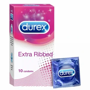 Pack of Durex Extra Ribbed Condoms (10s).