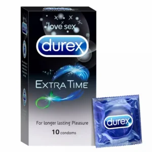 Pack of Durex Extra Time Condoms (10s).
