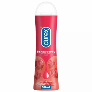 Bottle of Durex Strawberry Lube.