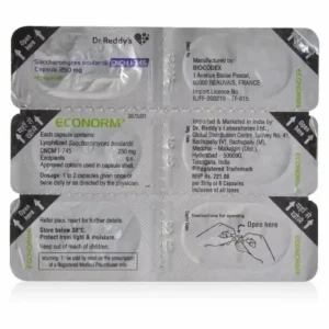 Econorm 250 Saccharomyces Boulardii Probiotic Capsule 6 units Diarrhea Guwahati 1 Hour