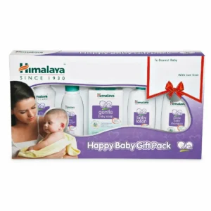 Himalaya Happy Baby Gift Pack 5 items box with products visible.