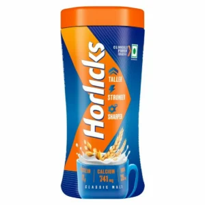 Jar of Horlicks Classic protein-powder.