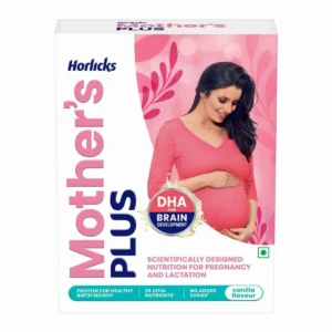 Box of Horlicks Mother Plus Vanilla protein-powder.
