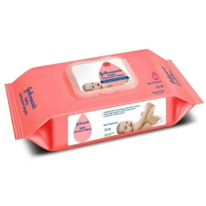 Johnson's Baby Wipes pack 72 pieces for gentle cleaning.