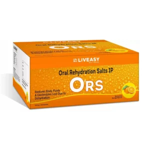 Box containing 40 sachets of Liveasy ORS Powder.