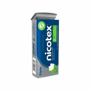 Tin can of Nicotex 2mg Mint Plus nicotine gums.