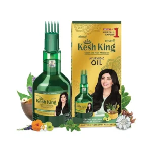 Bottle of Kesh King Ayurvedic Oil.