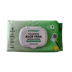 Liveasy Aloe Vera Face Wipes 72s