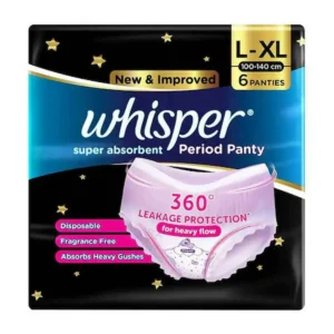 Pack of Whisper Period Panty L-XL.