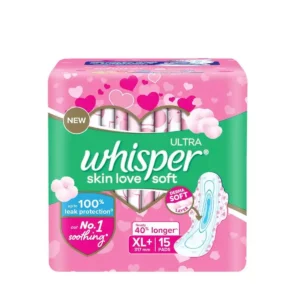 Pack of Whisper Ultra Soft XL+ Pads (Pink).